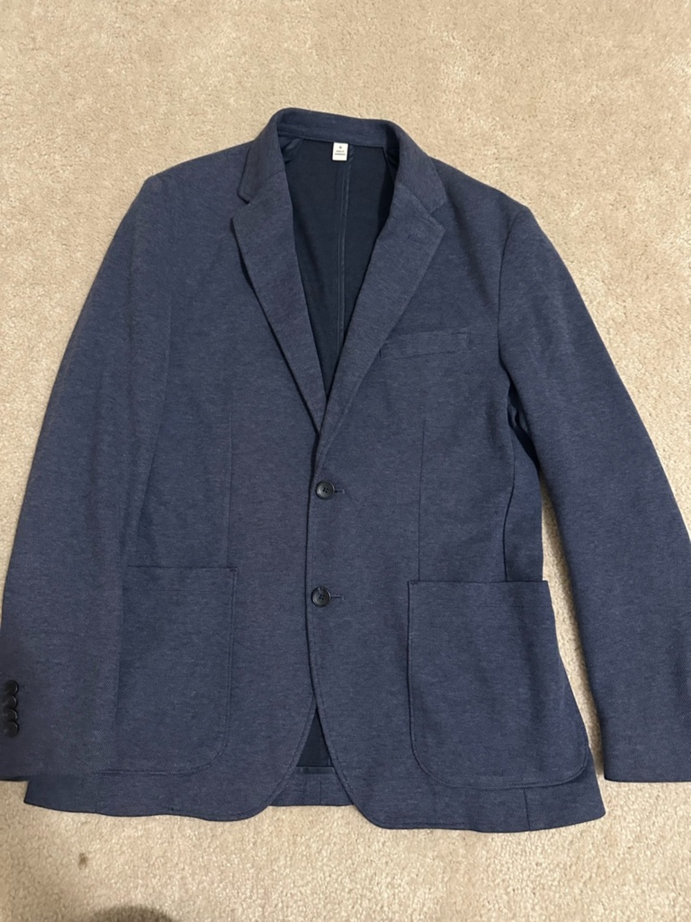 Joseph Abboud Men's Navy Two-Button Knit Blazer